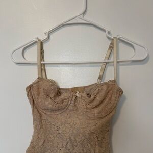 Edikted Lace Bustier Top in Cream